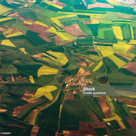 Aerial View Of Farm Fields Stock Photo Download Image Now Aerial