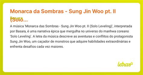 Significado Da Música Monarca Da Sombras Sung Jin Woo Pt Ii Solo