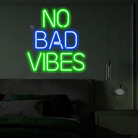 No Bad Vibes Neon Sign Party Led Light Neongrand