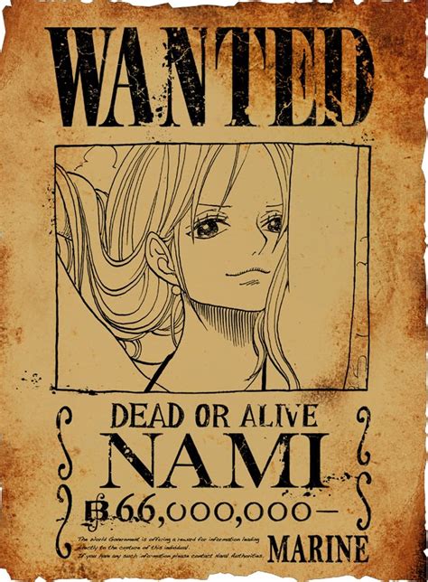 One Piece Wanted Poster Nami