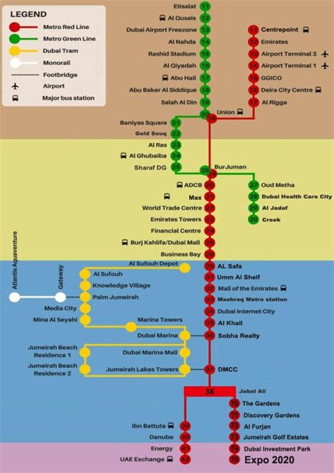 Dubai EXPO 2020 Metro Route - Route 2020