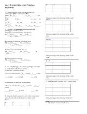 Pdf Simple Genetics Practice Problems For Each Genotype Indicate