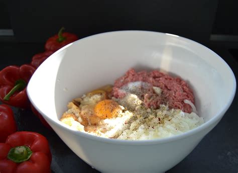 Gef Llte Paprikaschoten Mit Hackfleisch Kochen Aus Liebe