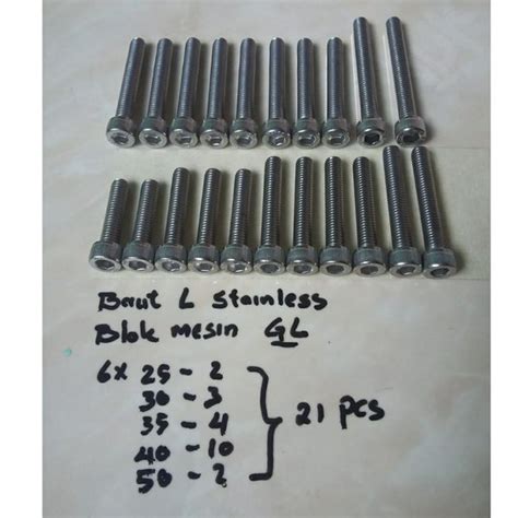 Jual Baut Blok L Set Stainless Motor Gl Di Lapak Aneka Kunci Motor