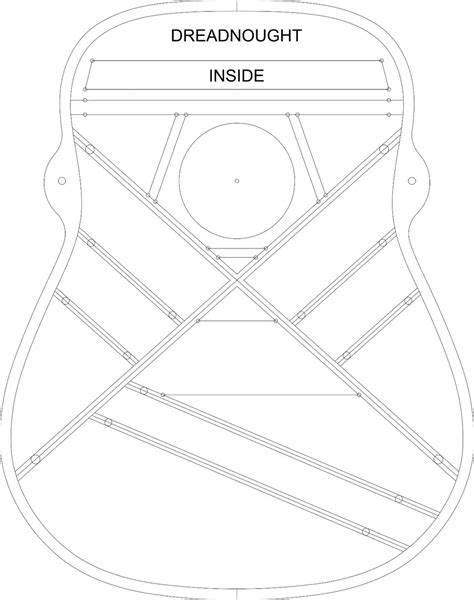 Acoustic Guitar Drawing Template