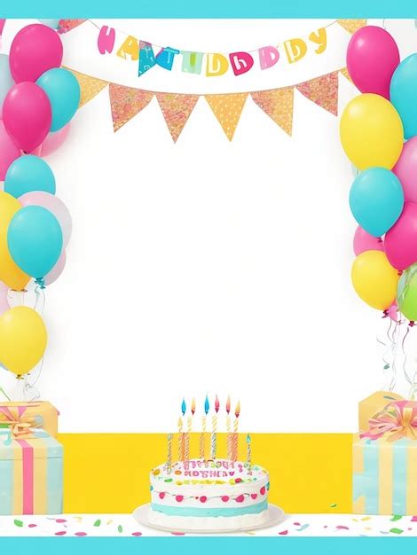 Premium AI Image | Birthday blank banner