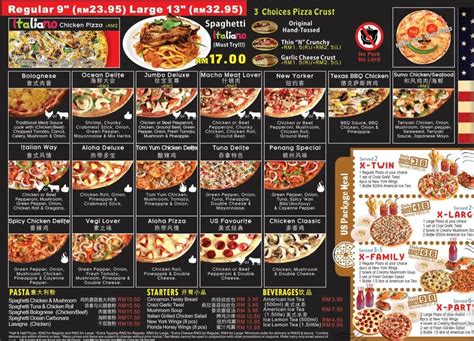 Us Pizza Menu Malaysia Latest Prices