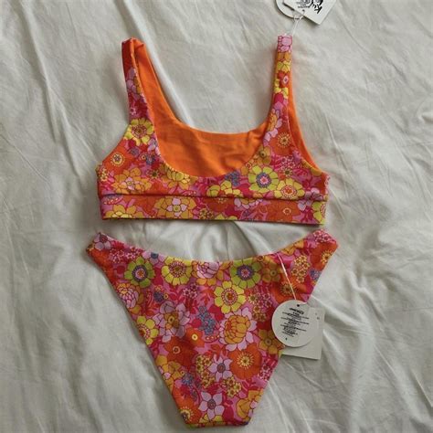 Kulani Kinis Women S Orange And Pink Bikinis And Tankini Sets Depop