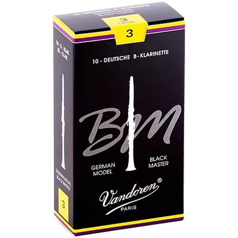 Vandoren Black Master Bb Clarinet Reeds Strength 3 Box Of 10