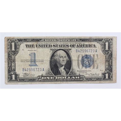 1934 1 One Dollar Funny Back Silver Certificate Pristine Auction