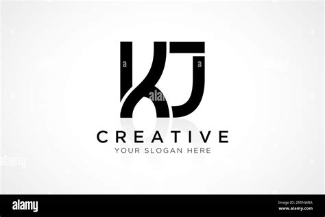 Alphabet Letter Kj Logo Design With Glossy Reflection Vector Icon ...