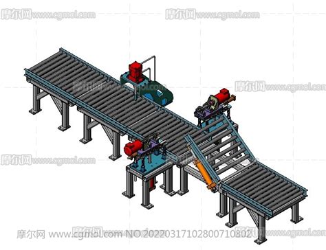 滚轴生产线输送机solidworks数模图纸机械工具模型下载 摩尔网cgmol