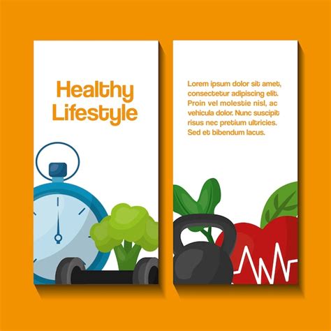 Premium Vector Healthy Lifestyle Diet And Weight Loss Banners