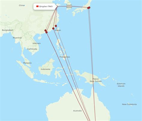 All Flight Routes From Qingdao To Melbourne Tao To Mel Flight Routes