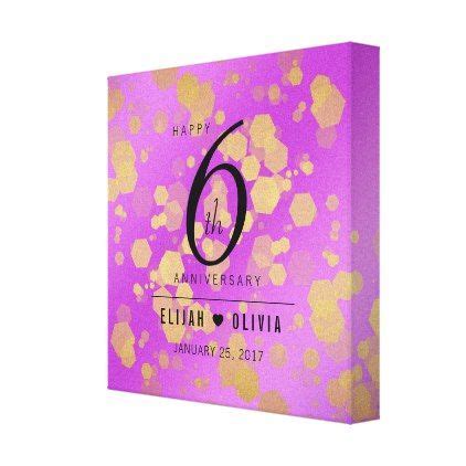 Elegant Th Amethyst Wedding Anniversary Canvas Print Decor Diy Cyo