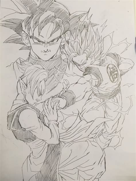 Black Goku Dbz Fanart Personajes De Dragon Ball Dibujos De Dragón