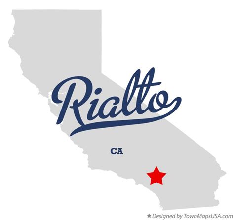 Map of Rialto, CA, California