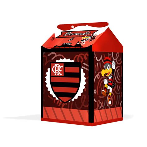 Caixinha Milk Flamengo Time De Futebol Para Festa Personalizada