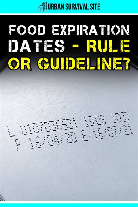 Food Expiration Dates Rule Or Guideline Expiration Dates On Food Expired Food Survival Food