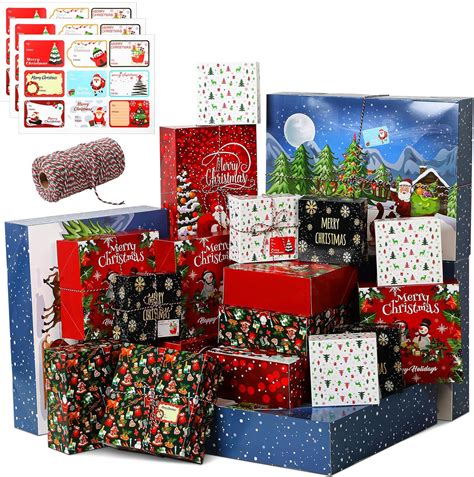 Amazon Cholemy Pcs Christmas Gift Boxes With Lids Set Include