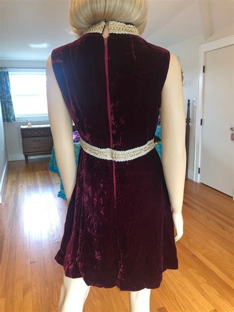 1960’s Crushed Velvet Pattie Boyd Dress, Vintage 60’s… - Gem