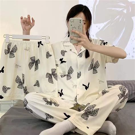 Trendiano In Korean Terno Prints Milky Cotton Shortsleeves Shorts