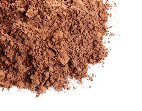 Premium Photo Heap Of Cocoa Powder On White Background