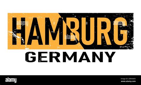 Hamburg city calligraphy vector logo badge t-shirt design Stock Vector ...