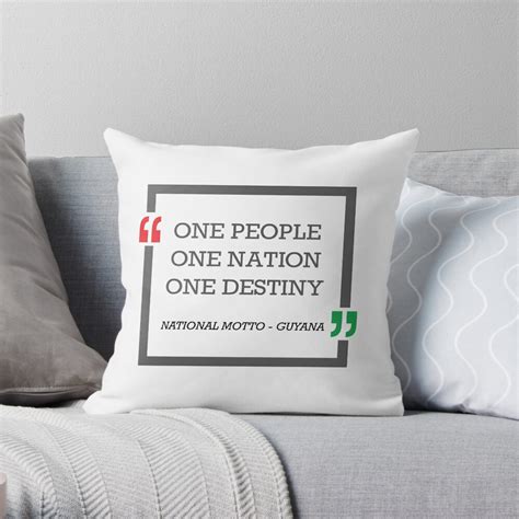 "Guyana National Motto" Throw Pillow for Sale by identiti | Redbubble