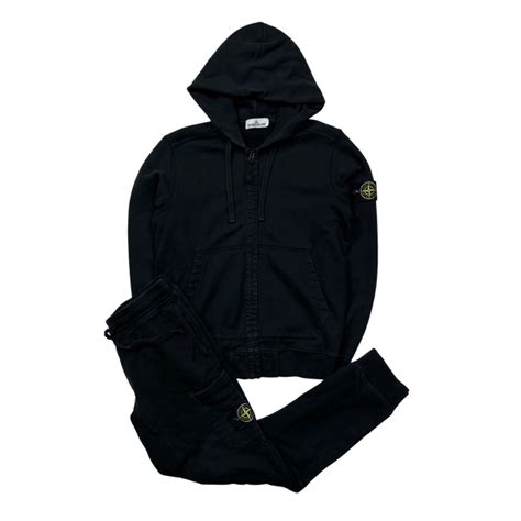 Stone Island 2018 Black Tracksuit Set Medium Mats Island