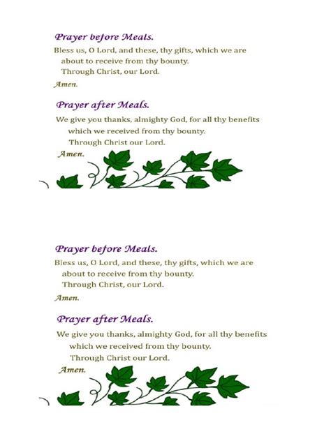 prayer before meals | PDF