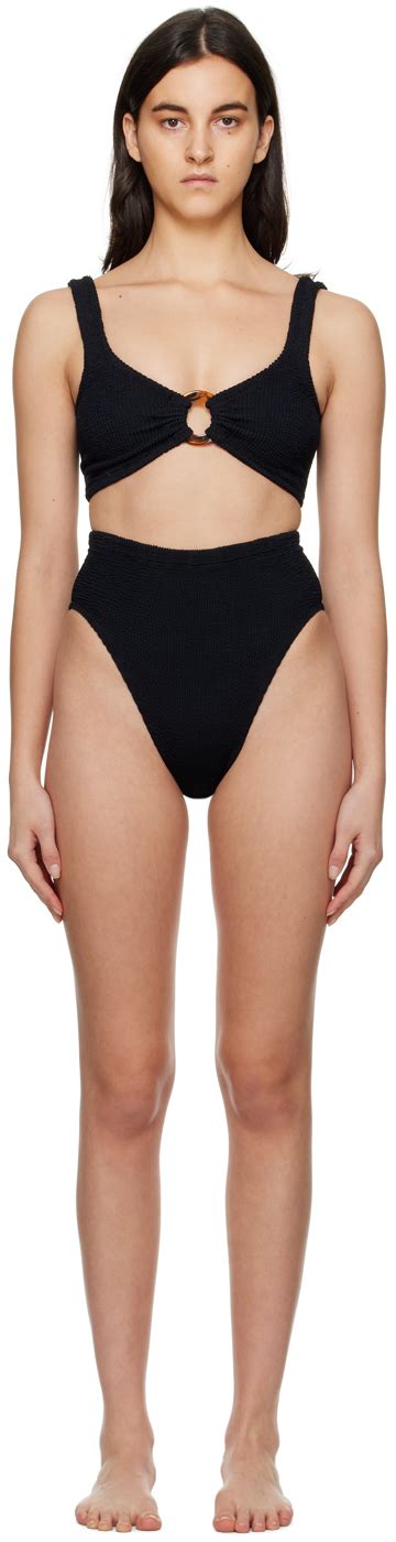 Hunza G Black Nadine Bikini SSENSE