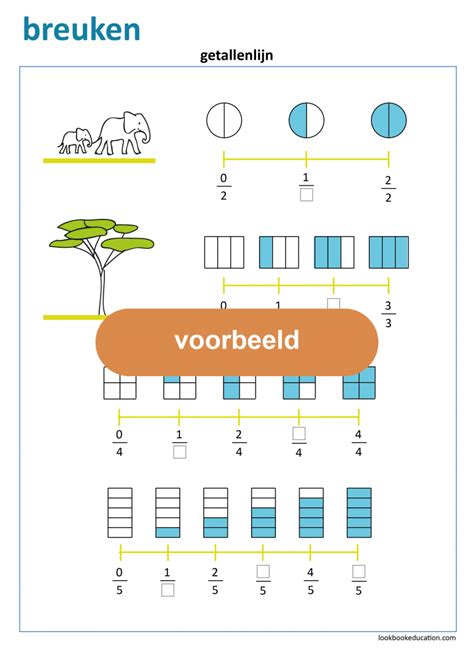 Werkblad Breuken Getallenlijn LookbookEducation Nl