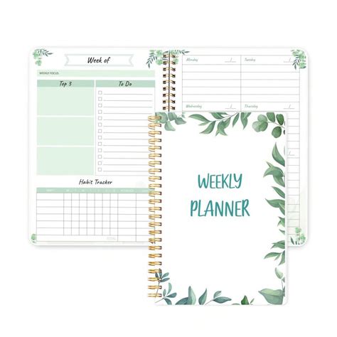 Bubu Pc Spiral Undated A Daily Weekly Notebook Planner Agenda To Do