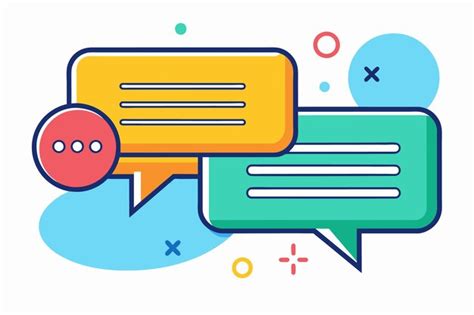 Colorful Speech Bubbles With Three Dots In A Circle Premium Ai