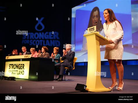 Wesminster SNP MP Tasmina Ahmed-Sheikh speaks during the SNP National Conference at the Aberdeen ...