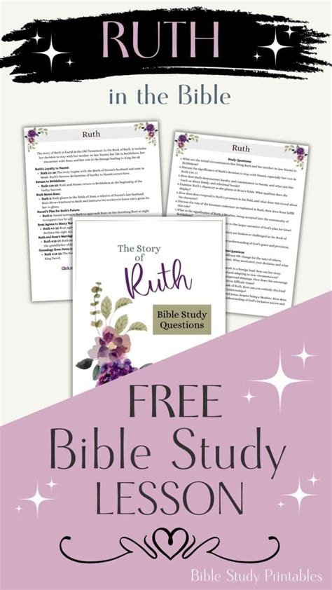 Ruth Bible Study Lesson