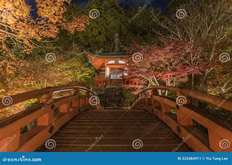 Jardin Japonais Dans Le Temple Daigoji En Automne Saison Kyoto Japon