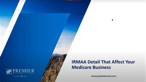 Irmaa Detail That Affect Your Medicare Business Youtube