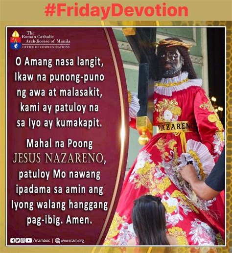 Mahal Na Poong Jesus Nazareno Maawa Ka Sa Amin At Patuloy Mong