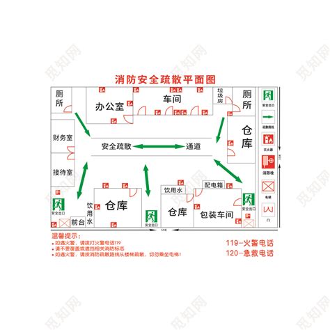 安全疏散消防安全疏散平面图图片素材免费下载 觅知网