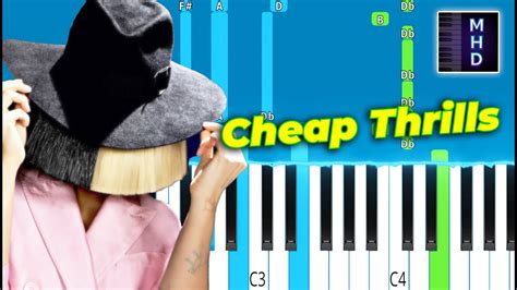 Sia Cheap Thrills Piano Tutorial YouTube