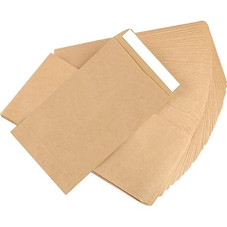 100Pcs Small Brown Envelopes Self Adhesive Mini Money Seed Packets