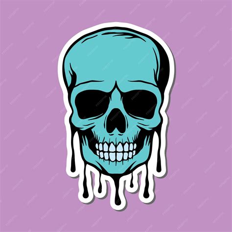 Premium Vector Skull Hand Drawn Illustrations For Stickers Logo