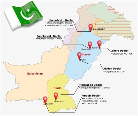 Pakistan Administrative And Political Map With Flag Thal Engineering