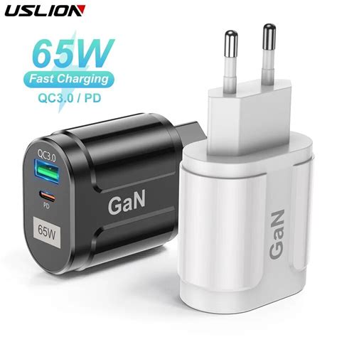 Uslion 65w Gan Usb C Ladeger T Schnell Ladung Korea Eu Us Stecker Pd