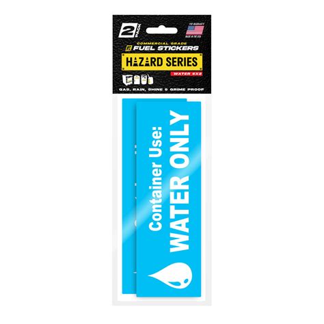 Water Only Sticker 2x6 2 Pack