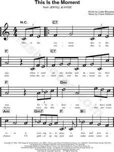 This Is The Moment From Jekyll And Hyde Sheet Music For Beginners In