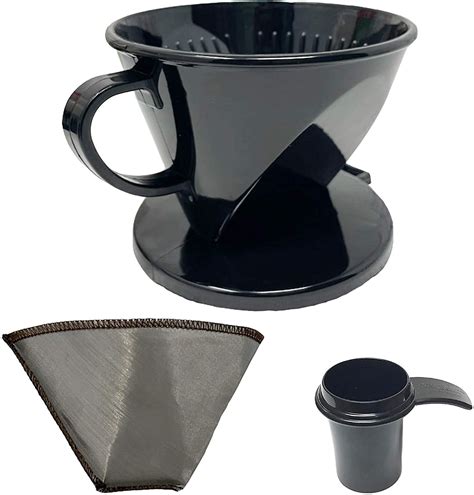 Goldtone Cone Style Pour Over Coffee Dripper Portable Pour Over