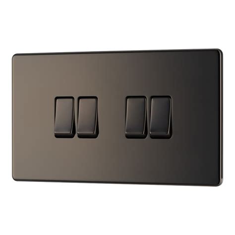 Bg Black Nickel Gang Light Switch Socket World